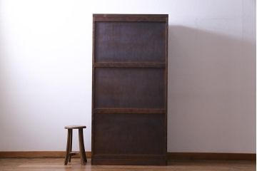 中古　北海道民芸家具　飾り棚にもおすすめな上質な作りのブックケース(本箱、収納棚、キャビネット)