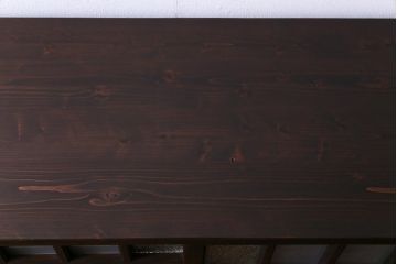 ラフジュ工房オリジナル　古建具リメイク　大正ロマンの雰囲気を演出する色ガラス入り戸棚(収納棚)