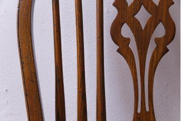 アンティーク家具　イギリスアンティーク　ニレ材　ボウバック　ぬくもりと安らぎを感じるようなウィンザーチェア(ダイニングチェア、椅子、ウインザーチェア)(3)