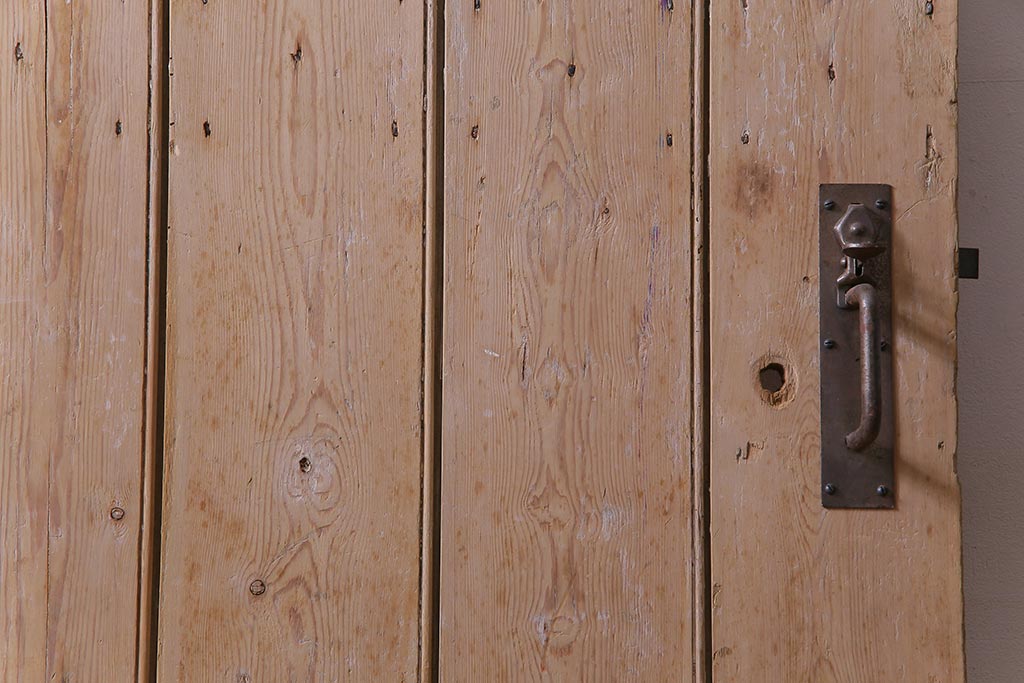 フランスアンティーク　素朴な佇まいが雰囲気のあるコテージドア(木製ドア、ディスプレイ、扉)