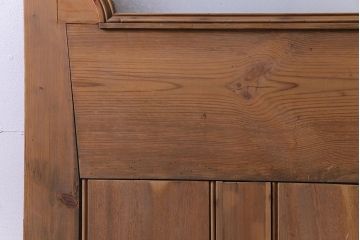 フランスアンティーク　DIY　レトロなデザインガラスの入った木製扉(ディスプレイ、建具)