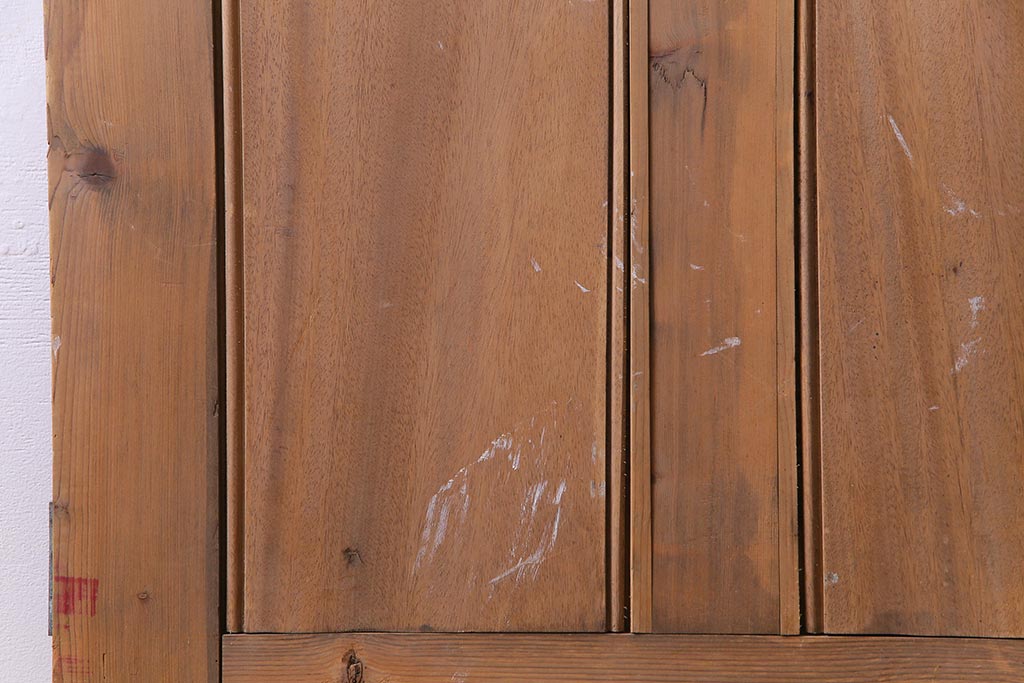 フランスアンティーク　DIY　レトロなデザインガラスの入った木製扉(ディスプレイ、建具)