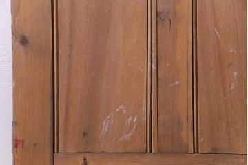 フランスアンティーク　DIY　レトロなデザインガラスの入った木製扉(ディスプレイ、建具)