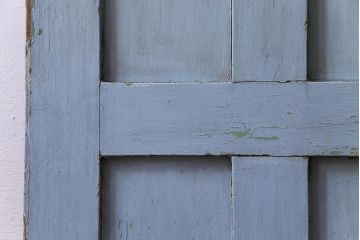 フランス　裏面ペイント　アンティークならではのシャビーな風合いがお洒落な木製ドア(扉、ディスプレイ)