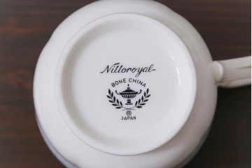 Nittoroyal(ニットーロイヤル、ノリタケ)　ボーンチャイナ　ブルーヒル(廃盤)　カップ&ソーサー6客セット
