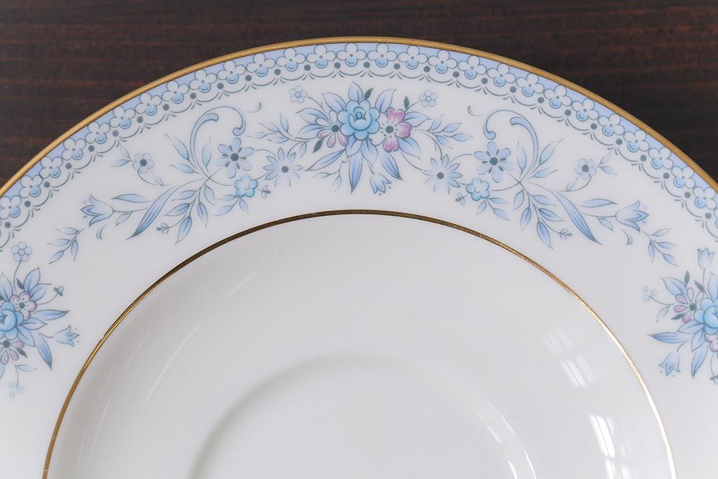 Nittoroyal(ニットーロイヤル、ノリタケ)　ボーンチャイナ　ブルーヒル(廃盤)　カップ&ソーサー6客セット