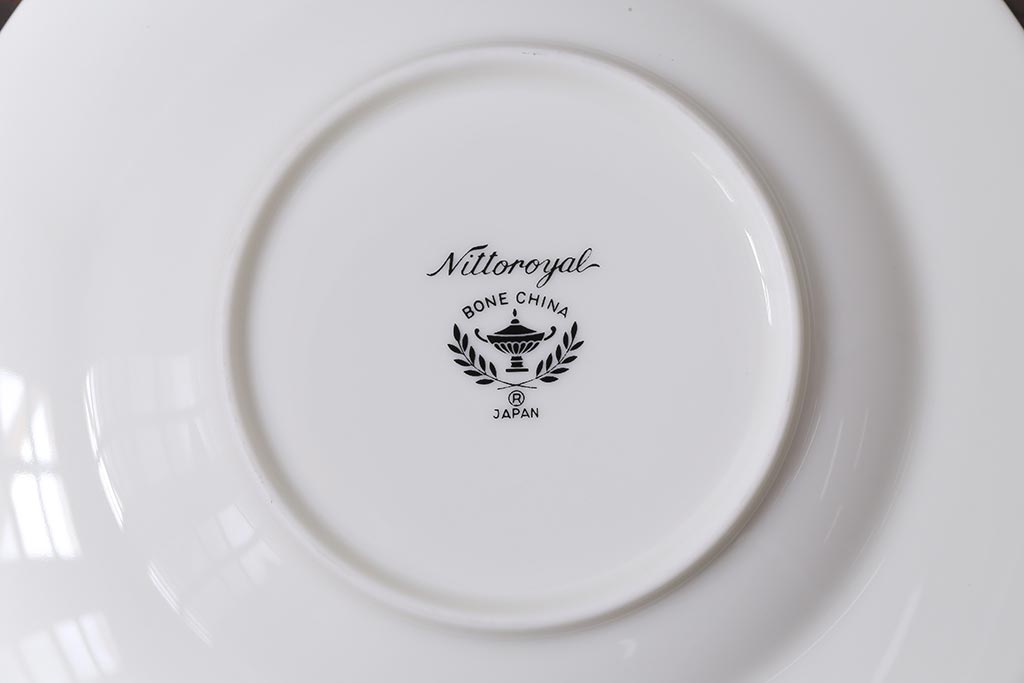 Nittoroyal(ニットーロイヤル、ノリタケ)　ボーンチャイナ　ブルーヒル(廃盤)　カップ&ソーサー6客セット