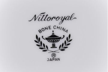 Nittoroyal(ニットーロイヤル、ノリタケ)　ボーンチャイナ　ブルーヒル(廃盤)　カップ&ソーサー6客セット
