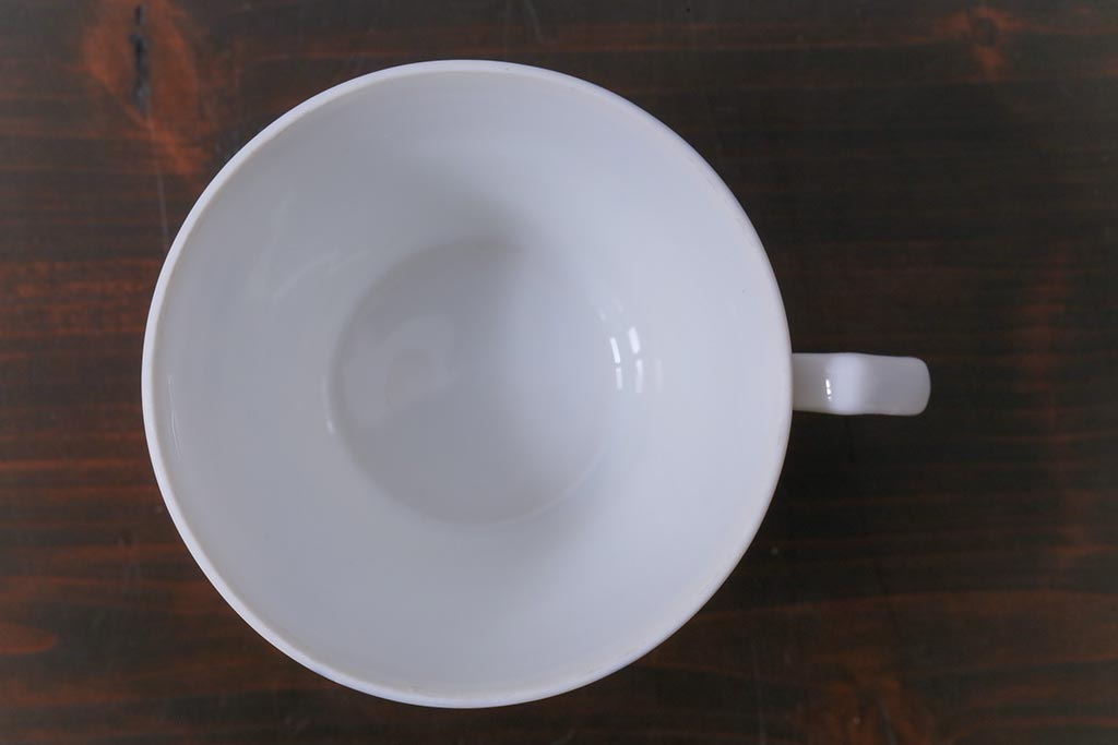 昭和レトロ　戦前　倉知陶器　青いバラがエレガントなカップ&ソーサー2客セット(洋食器)(1)