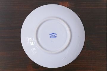 昭和レトロ　戦前　倉知陶器　青いバラがエレガントなカップ&ソーサー2客セット(洋食器)(1)