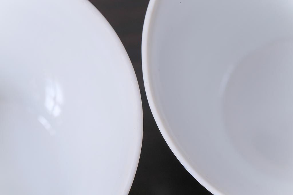 昭和レトロ　戦前　倉知陶器　青いバラがエレガントなカップ&ソーサー2客セット(洋食器)(3)