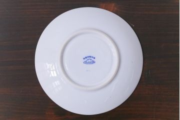 昭和レトロ　戦前　倉知陶器　青いバラがエレガントなカップ&ソーサー2客セット(洋食器)(3)