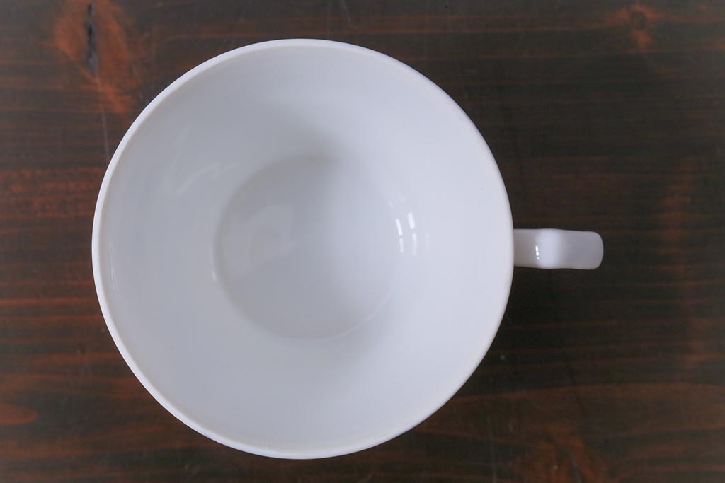 昭和レトロ　戦前　倉知陶器　青いバラがエレガントなカップ&ソーサー2客セット(洋食器)(3)