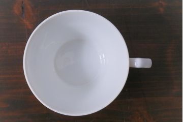 昭和レトロ　戦前　倉知陶器　青いバラがエレガントなカップ&ソーサー2客セット(洋食器)(3)