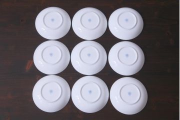 中古　大倉陶園(オークラ)　クローバの模様が可愛らしい小皿9枚セット(洋食器)