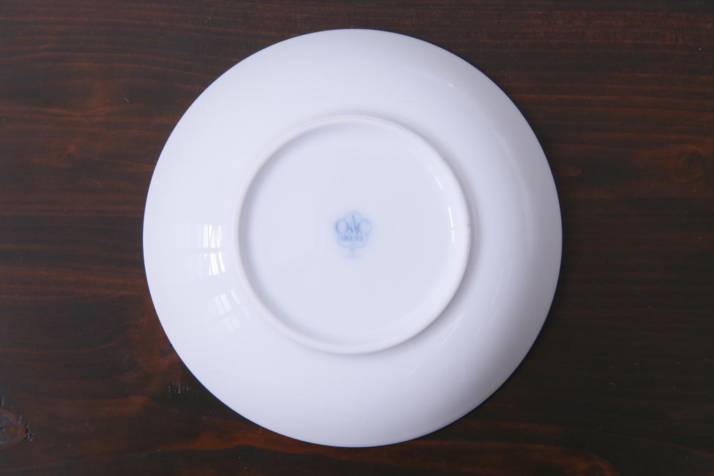 中古　大倉陶園(オークラ)　クローバの模様が可愛らしい小皿9枚セット(洋食器)