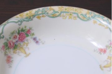 中古　オールドノリタケ(Noritake、則武)　ARVANA　エレガントな花柄の小皿6枚セット(プレート、洋食器)