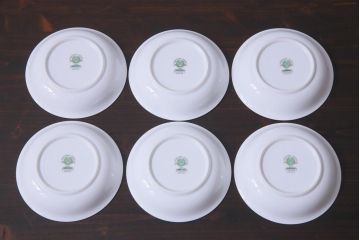 中古　オールドノリタケ(Noritake、則武)　ARVANA　エレガントな花柄の小皿6枚セット(プレート、洋食器)
