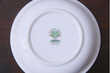 中古　オールドノリタケ(Noritake、則武)　ARVANA　エレガントな花柄の小皿6枚セット(プレート、洋食器)