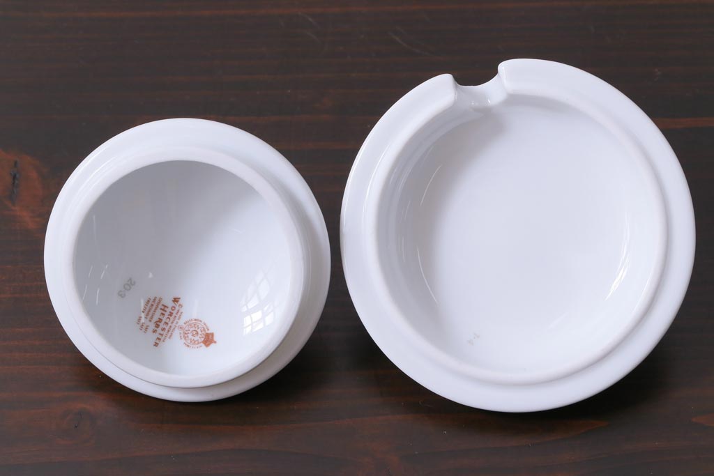 ROYAL WORCESTER(ロイヤルウースター)　WORCESTER　HERBS(ウースターハーブ)　ティーセット3点(シュガーポット、クリーマー)