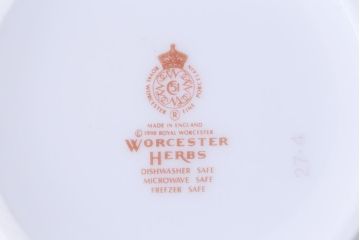 ROYAL WORCESTER(ロイヤルウースター)　WORCESTER　HERBS(ウースターハーブ)　ティーセット3点(シュガーポット、クリーマー)