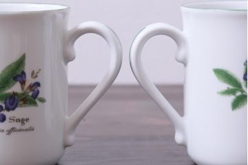 ROYAL WORCESTER(ロイヤルウースター)　WORCESTER　HERBS(ウースターハーブ)　コーヒーカップ3点セット