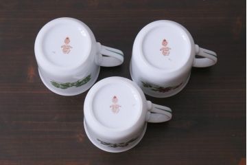 ROYAL WORCESTER(ロイヤルウースター)　WORCESTER　HERBS(ウースターハーブ)　コーヒーカップ3点セット