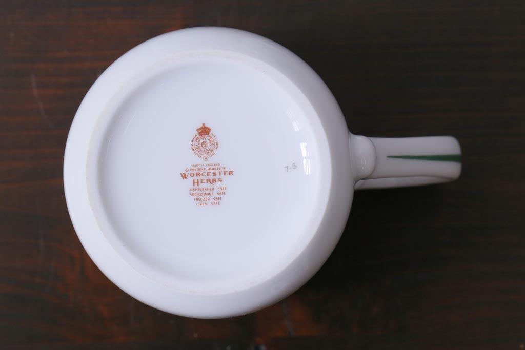 ROYAL WORCESTER(ロイヤルウースター)　WORCESTER　HERBS(ウースターハーブ)　コーヒーカップ3点セット