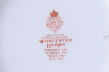 ROYAL WORCESTER(ロイヤルウースター)　WORCESTER　HERBS(ウースターハーブ)　コーヒーカップ3点セット