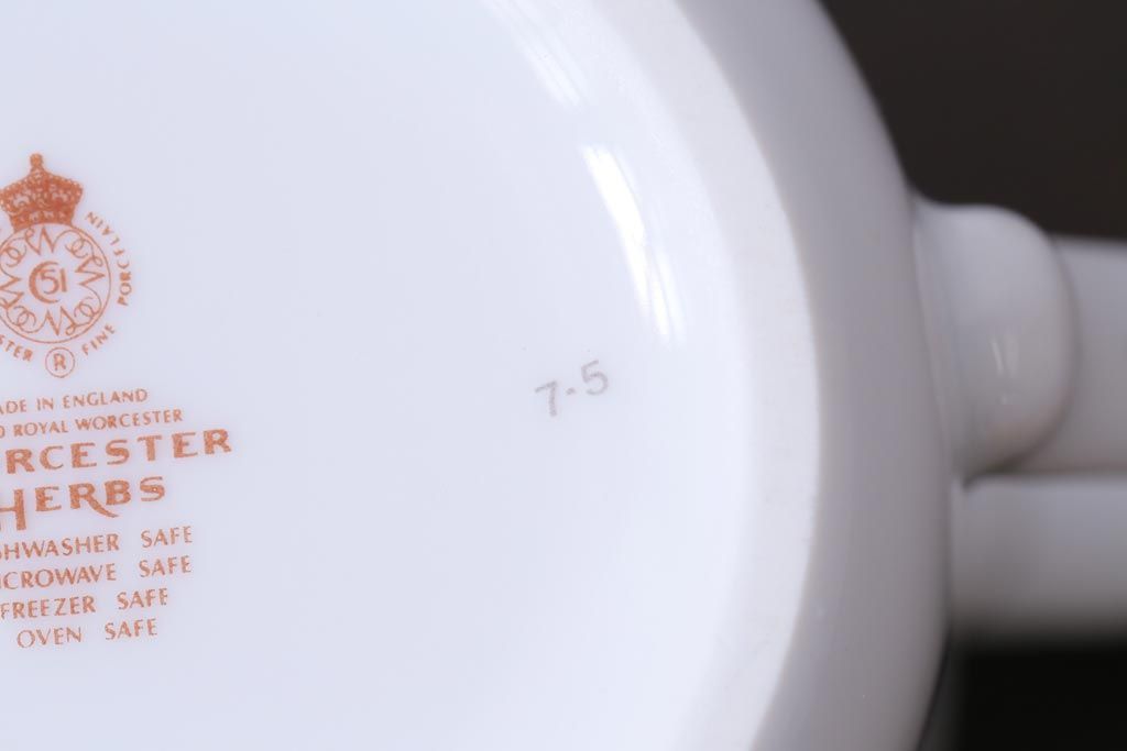 ROYAL WORCESTER(ロイヤルウースター)　WORCESTER　HERBS(ウースターハーブ)　コーヒーカップ3点セット