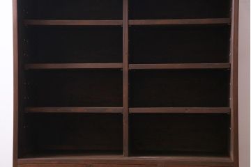 ラフジュ工房オリジナル　古建具リメイク　木の味わいが魅力的な鉄脚付き戸棚(収納棚)