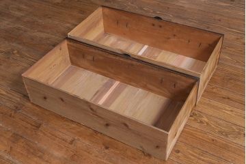 アンティーク家具　明治大正期　和製アンティーク　鉄脚リメイク　漆塗り　燻された味わいが魅力の箪笥ローボード(リビングボード、チェスト、タンス)