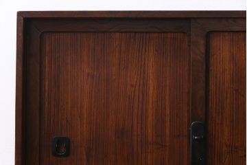 アンティーク家具　和製アンティーク　桐材・桑材　和の趣あふれる上品な帳場箪笥(収納棚、戸棚、桐箪笥、桐たんす)