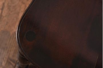 中古　松本民芸家具　背貫のデザインが目を引くB型ワイコムチェア(板座チェア、ワークチェア)(1)