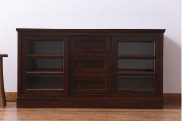 中古　松本民芸家具　特注品　すっきりとしたモダンなリビングボード(収納棚、戸棚)