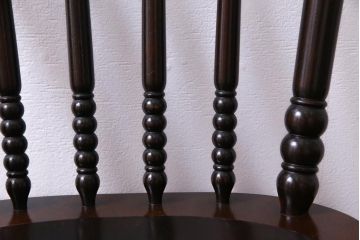 中古美品　松本民芸家具　クラシカルな16型スピンドルチェア(ダイニングチェア、椅子)(1)