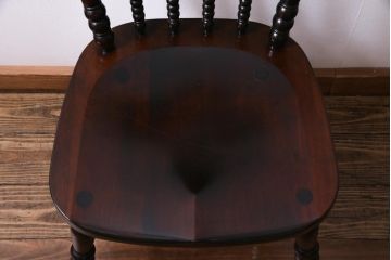 中古美品　松本民芸家具　クラシカルな16型スピンドルチェア(ダイニングチェア、椅子)(1)