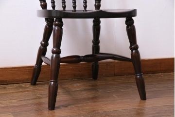 中古美品　松本民芸家具　クラシカルな16型スピンドルチェア(ダイニングチェア、椅子)(1)
