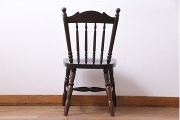 中古美品　松本民芸家具　クラシカルな16型スピンドルチェア(ダイニングチェア、椅子)(2)