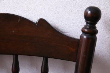 中古美品　松本民芸家具　クラシカルな16型スピンドルチェア(ダイニングチェア、椅子)(3)