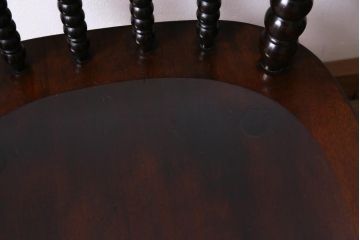 中古美品　松本民芸家具　クラシカルな16型スピンドルチェア(ダイニングチェア、椅子)(3)