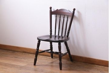 中古美品　松本民芸家具　クラシカルな16型スピンドルチェア(ダイニングチェア、椅子)
