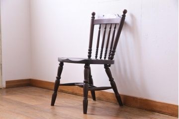 中古美品　松本民芸家具　クラシカルな16型スピンドルチェア(ダイニングチェア、椅子)
