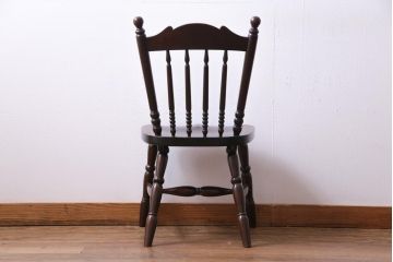 中古美品　松本民芸家具　クラシカルな16型スピンドルチェア(ダイニングチェア、椅子)