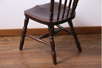 中古美品　松本民芸家具　クラシカルな16型スピンドルチェア(ダイニングチェア、椅子)