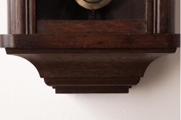 アンティーク雑貨　和製アンティーク　大正昭和初期　村木時計店　ゼンマイ式　ナラ材の温かみを感じる振り子時計(柱時計、掛け時計)