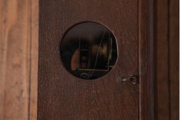 アンティーク雑貨　和製アンティーク　大正昭和初期　村木時計店　ゼンマイ式　ナラ材の温かみを感じる振り子時計(柱時計、掛け時計)