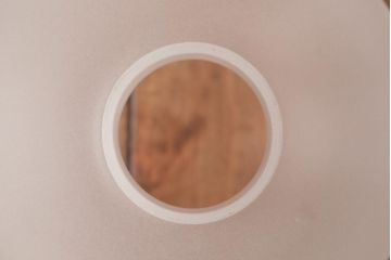 フランスビンテージ　くびれたフォルムが個性的なすりガラスシェードのペンダントライト(天井照明)