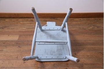 ペイント家具　イギリスビンテージ　フレンチ風にも活躍するホイールバックチェア(椅子)(1)