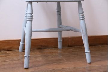 ペイント家具　イギリスビンテージ　フレンチ風にも活躍するホイールバックチェア(椅子)(1)